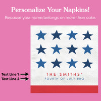 Custom Text - Stars & Stripes Napkins