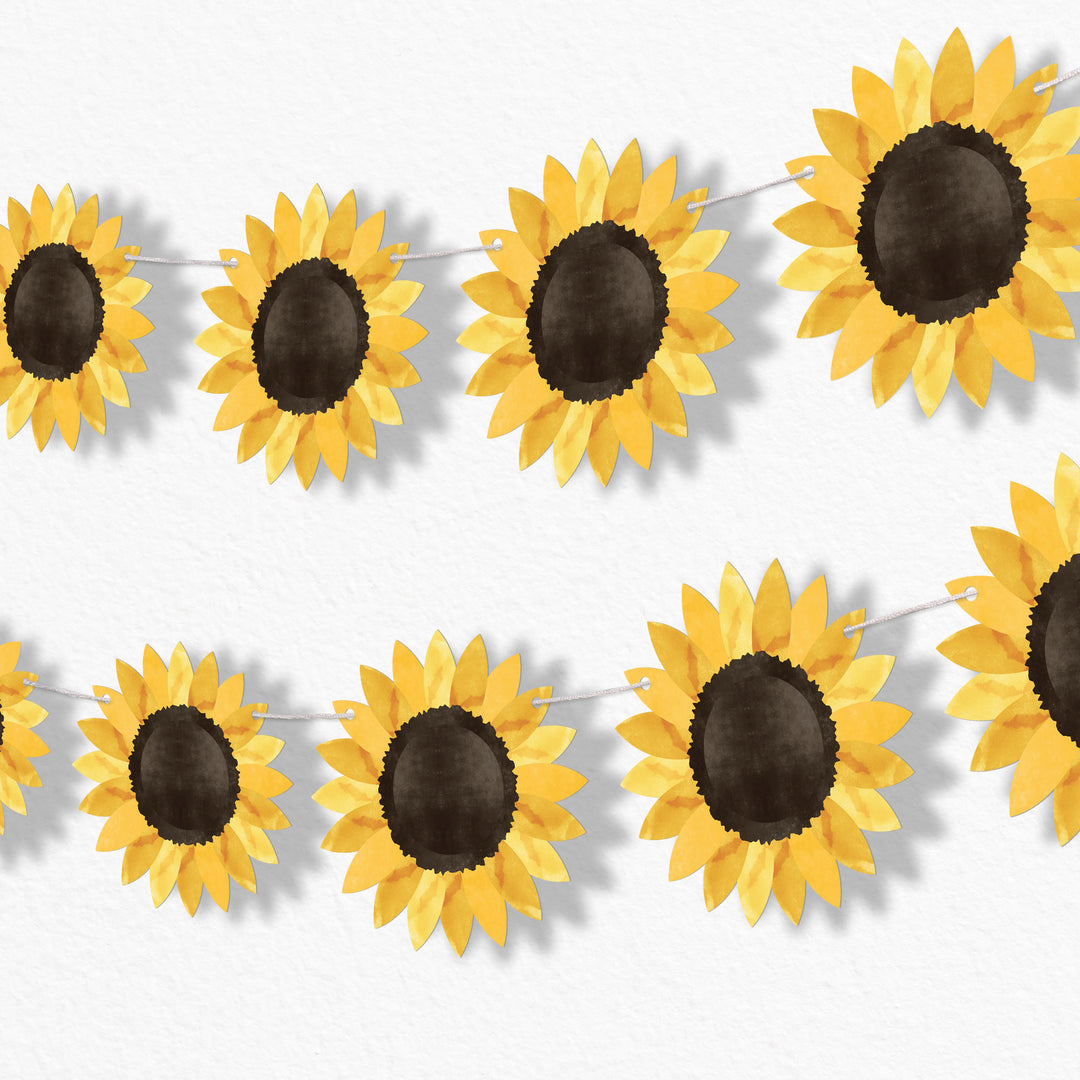 Sunflower Garland Banner - 15 Pc