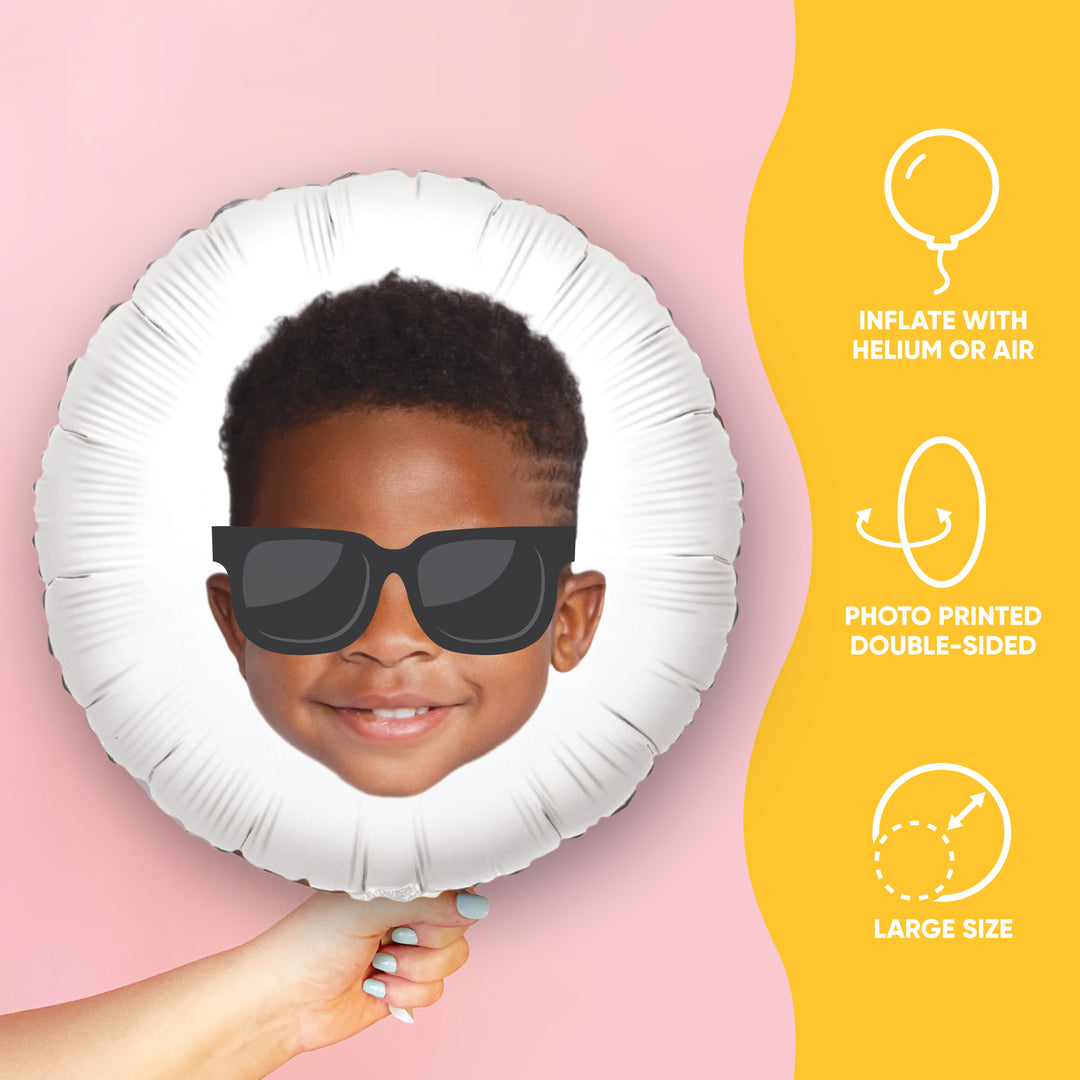 Personalized Fun Face Sunglasses Balloon - Double Sided - 1 Ct