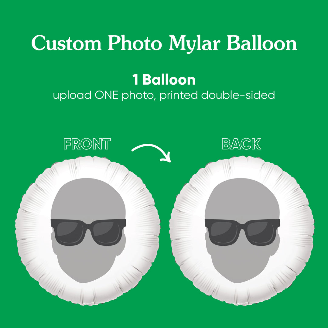 Personalized Fun Face Sunglasses Balloon - Double Sided - 1 Ct