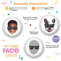 Personalized Fun Face Sunglasses Balloon - Double Sided - 1 Ct