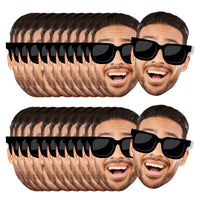 Custom Fun Face Sunglasses Cut-Outs - 24 Ct