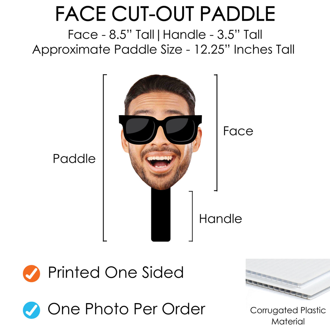 Custom Sunglasses Fun Face Photo Paddles
