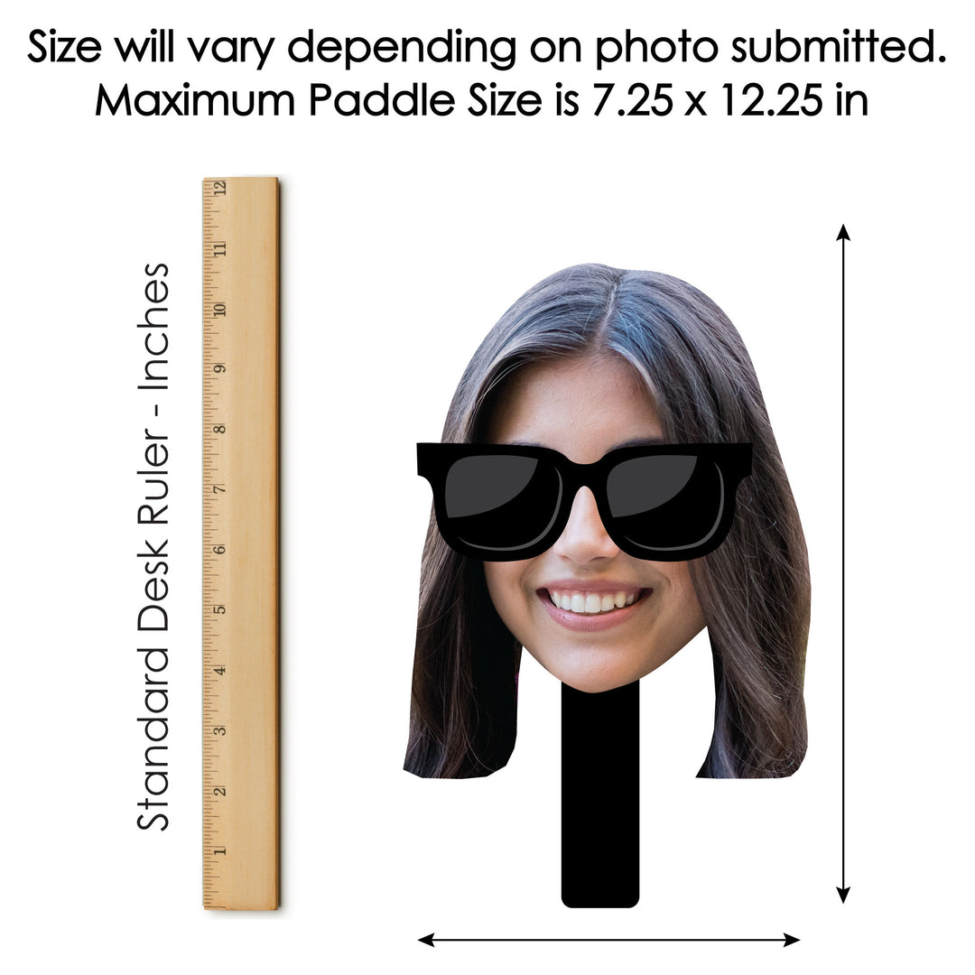 Custom Sunglasses Fun Face Photo Paddles