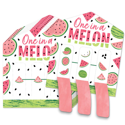 Sweet Watermelon - Fruit Party Game Pickle Cards - Pull Tabs 3-in-a-Row - Set of 12