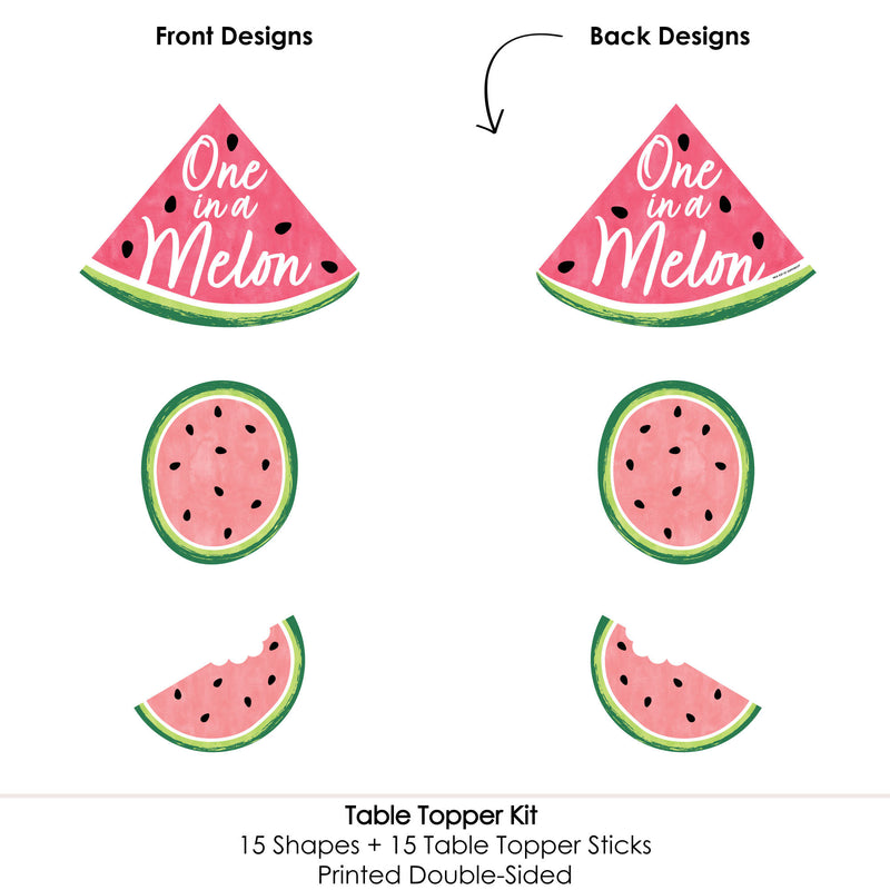 Sweet Watermelon - Fruit Party Centerpiece Sticks - Table Toppers - Set of 15