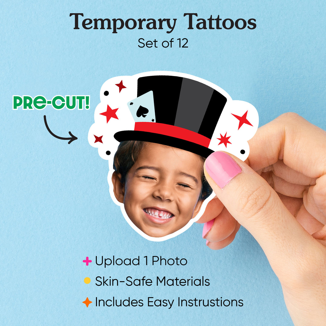 Custom Magic Show Temporary Tattoos - 12 Ct