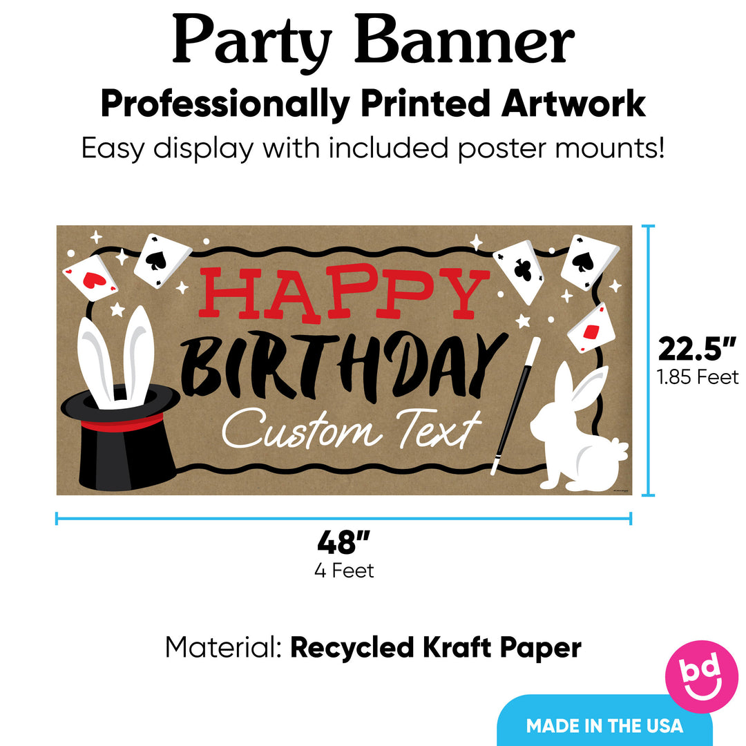 48x22.5 magic theme kraft banner with 8 poster mounts