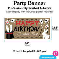 48x22.5 magic theme kraft banner with 8 poster mounts