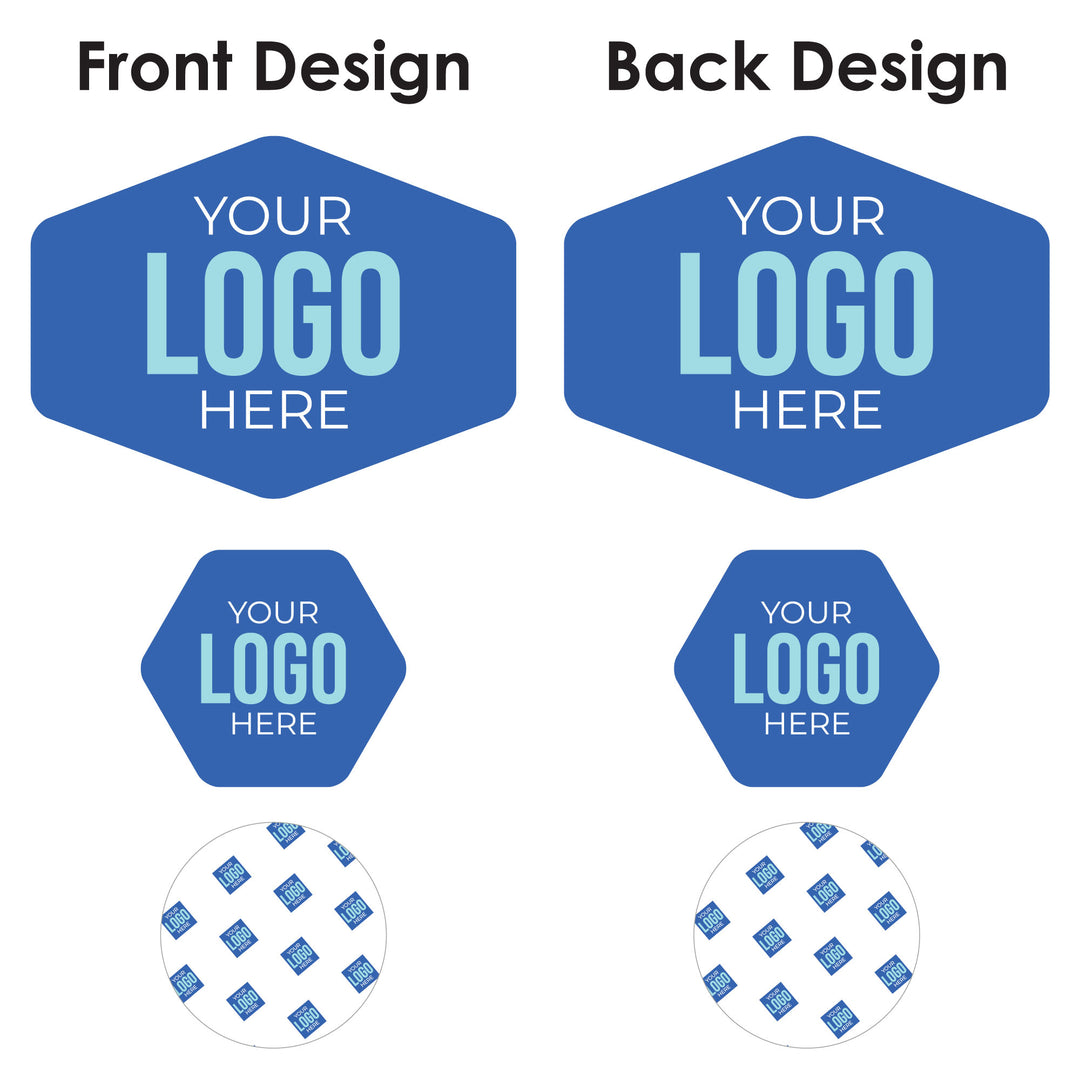 Custom Logo Table Toppers - Personalized Branded Business Party Centerpiece Sticks - Set of 15