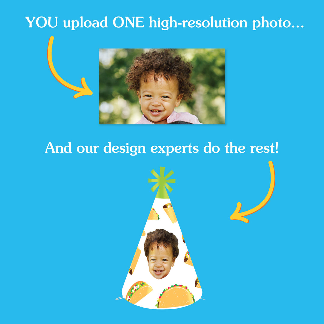 Custom Taco Bout Fun Cone Hats - 8 Ct