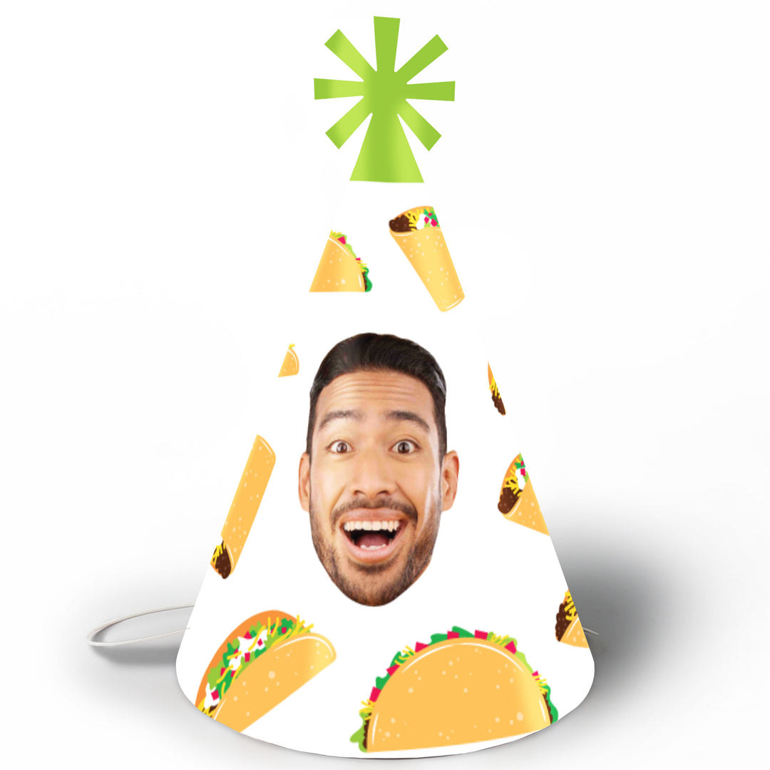 Custom Taco Bout Fun Cone Hats - 8 Ct