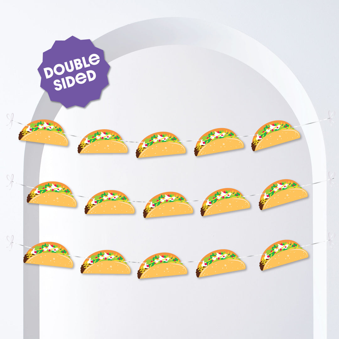 Taco Bout Fun Garland Banner - 15 Pc