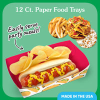 Taco Bout Fun Paper Food Trays - 12 Ct