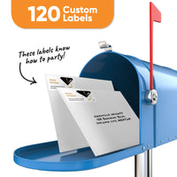 Custom Text Graduation Return Address Labels - 120 Ct