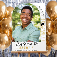 Custom Photo Tassel Gold Grad Welcome Sign