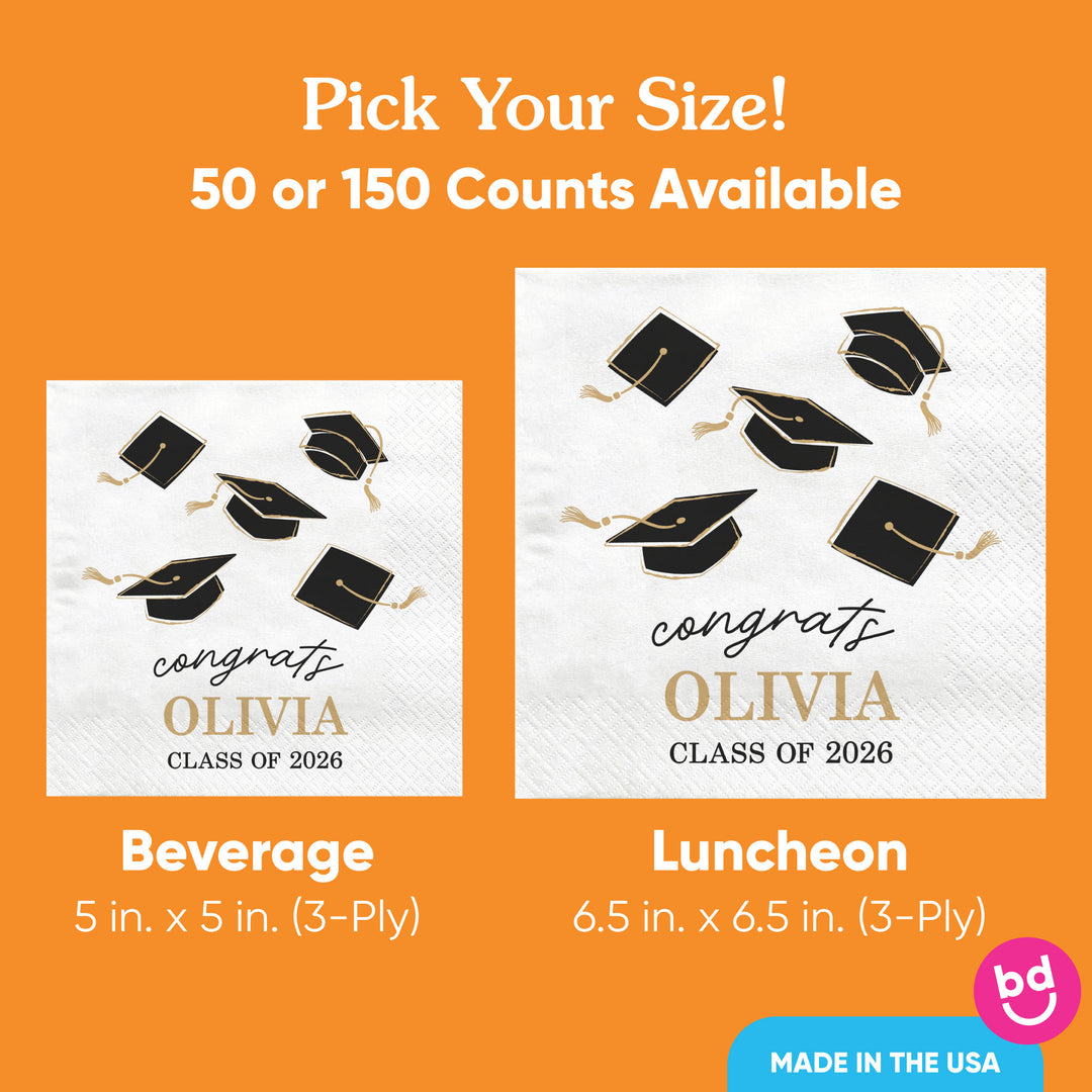 Custom Text - Grad Napkins