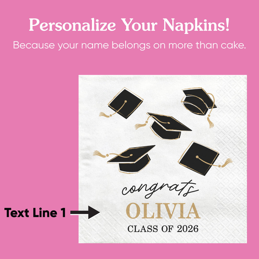 Custom Text - Grad Napkins