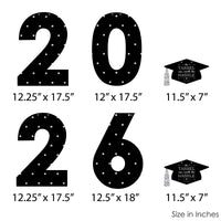 Tassel Worth The Hassle - Silver - Large Graduation Party Decorations - 2026 - Outdoor Letter Banner