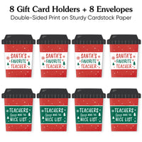 Assorted Teacher Holiday Presents Nifty Gifty Card Holders - 8 Ct