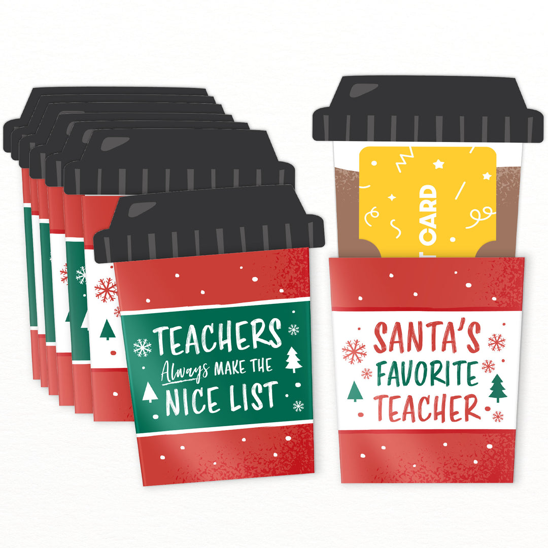 Assorted Teacher Holiday Presents Nifty Gifty Card Holders - 8 Ct