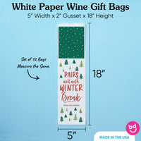Custom Text Wine Bags - Teacher Holiday Presents