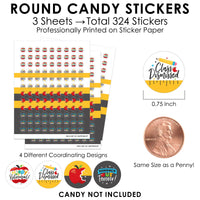 Teacher Retirement - Happy Retirement Party Small Round Candy Stickers - Party Favor Labels - 324 Count