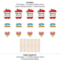 Teacher Retirement - Happy Retirement Party Centerpiece Sticks - Table Toppers - Set of 15