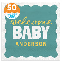Teal and yellow baby shower luncheon napkins 50 count main image 