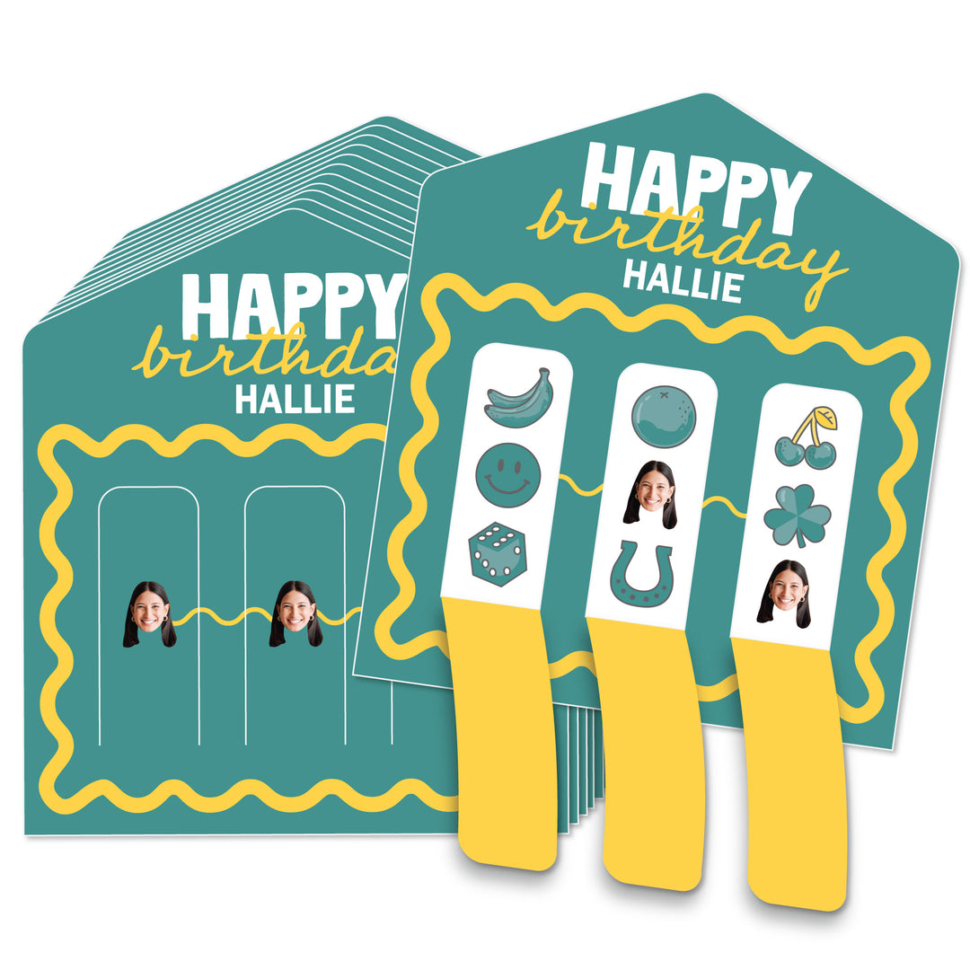 Teal and yellow pull tab game cards main image