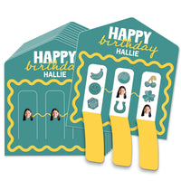 Teal and yellow pull tab game cards main image