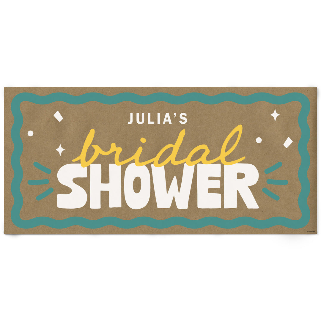 Teal custom bridal banner main image