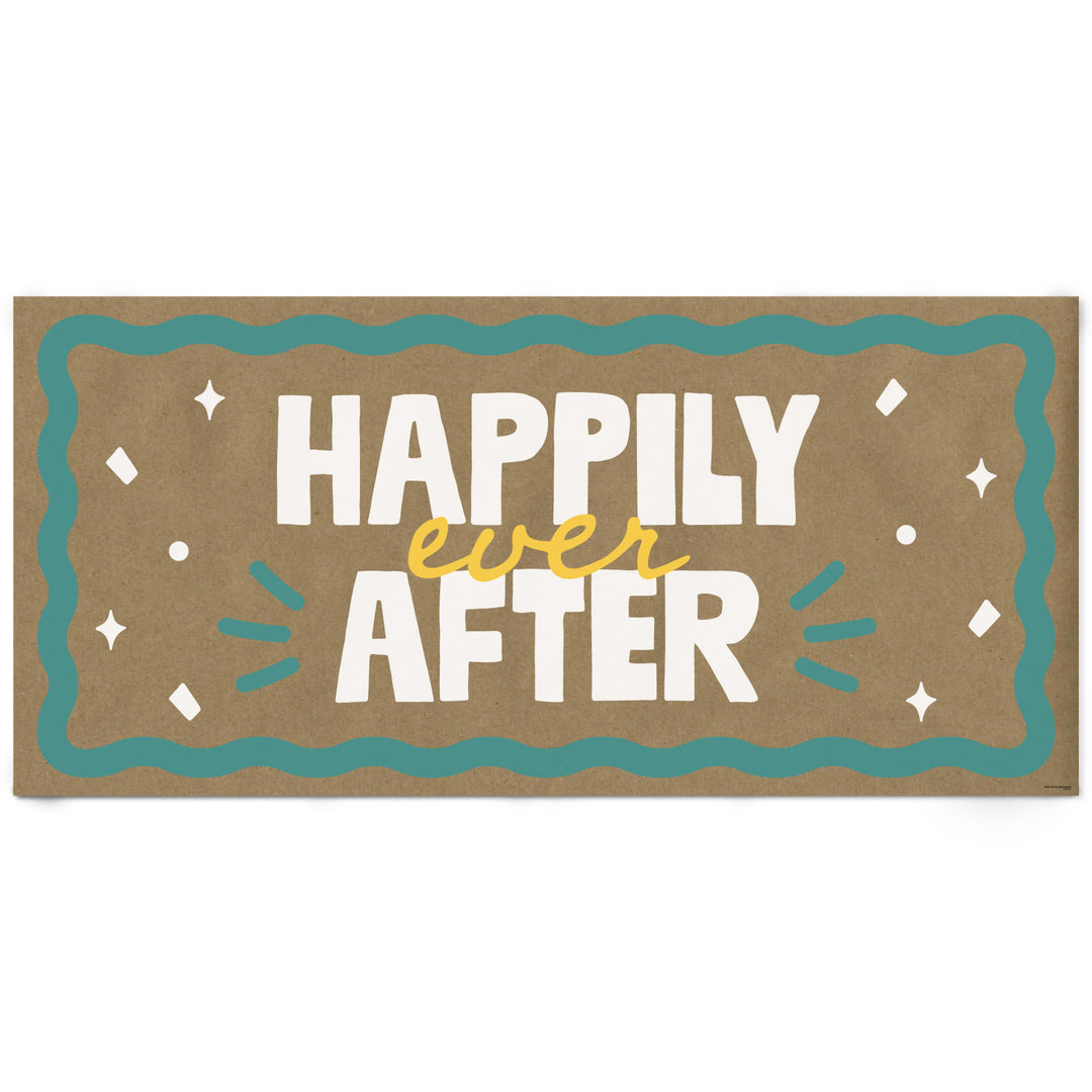 Teal and yellow bridal banner main image