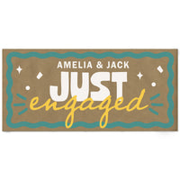 Teal and yellow custom engagement banner main image 