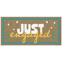 Teal and yellow just engaged banner main image 