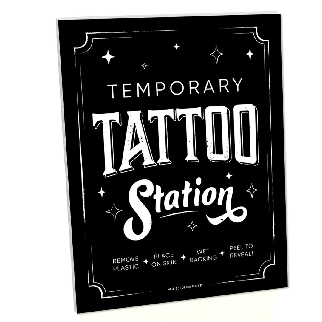 Temporary Tattoo Station Sign