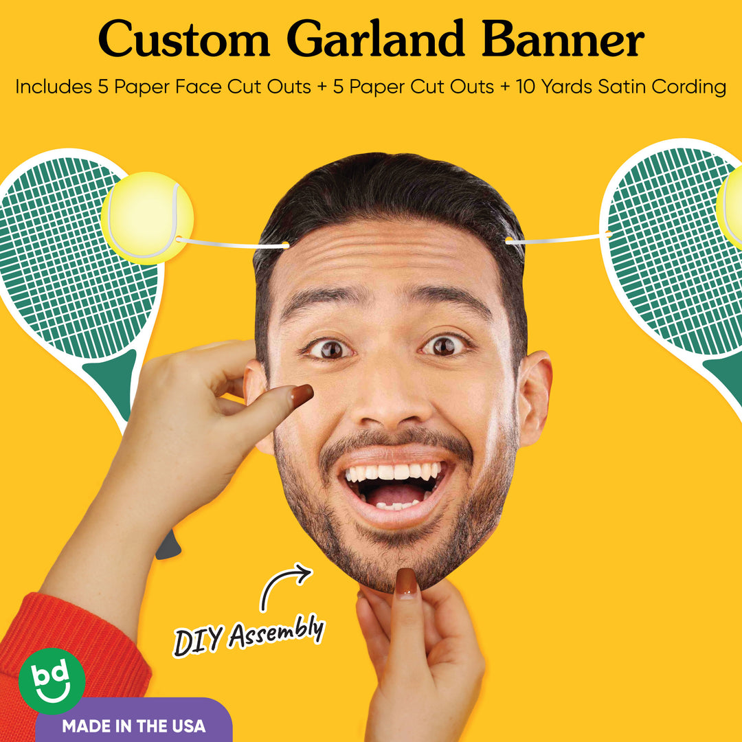 Custom Face Tennis Garland Banner