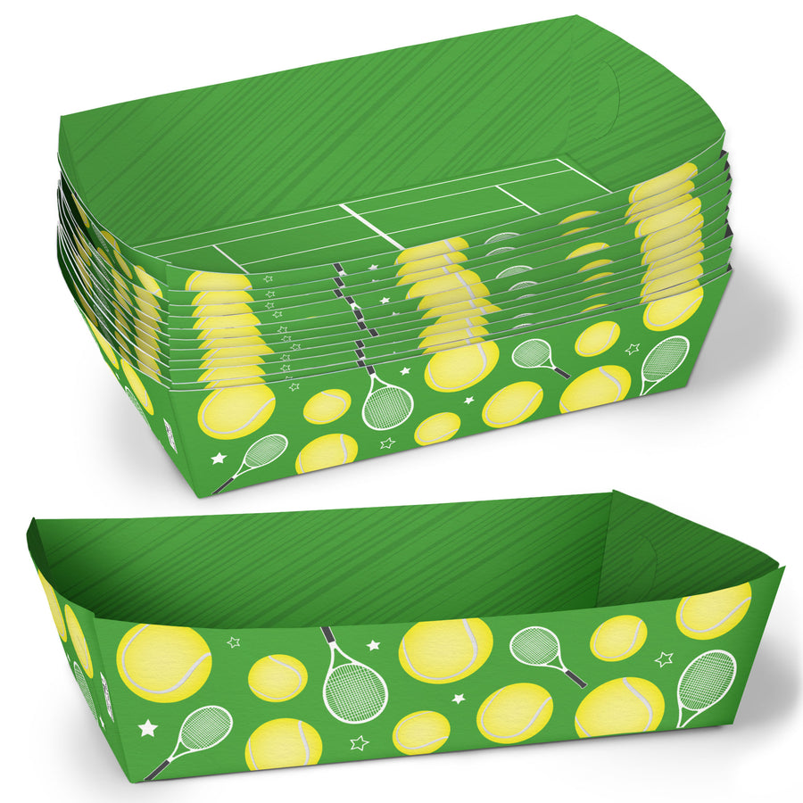 Tennis Party Paper Food Trays - 12 Ct