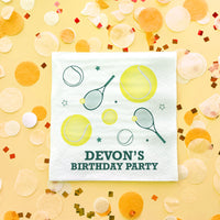 Custom Text Napkins - Tennis