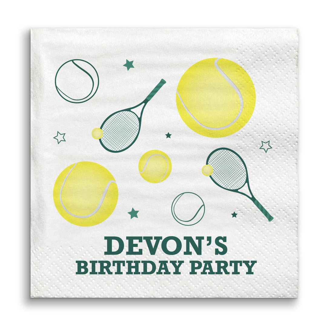 Custom Text Napkins - Tennis