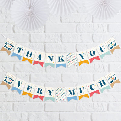 Thank You So Very Much - Gratitude Mini Pennant Banner - Thank You Very Much