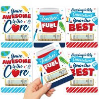 Thank You Teachers - DIY Assorted Teacher Appreciation Cash Holder Gift - Funny Money Cards - Set of 6