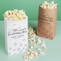 Custom Text Popcorn Bags - Thanks For Popping By