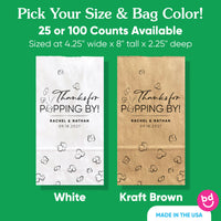 Custom Text Popcorn Bags - Thanks For Popping By