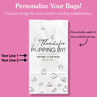 Custom Text Popcorn Bags - Thanks For Popping By