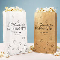 Custom Text Popcorn Bags - Thanks For Popping By