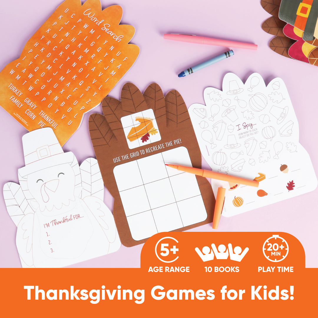 Thanksgiving Turkey Activity Books - 10 Ct