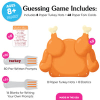 Thanksgiving Turkey Guessing Game, Fun Thanksgiving Games for Kids and Adults, Family Guess Who Game, Friendsgiving Party Games, Set of 8