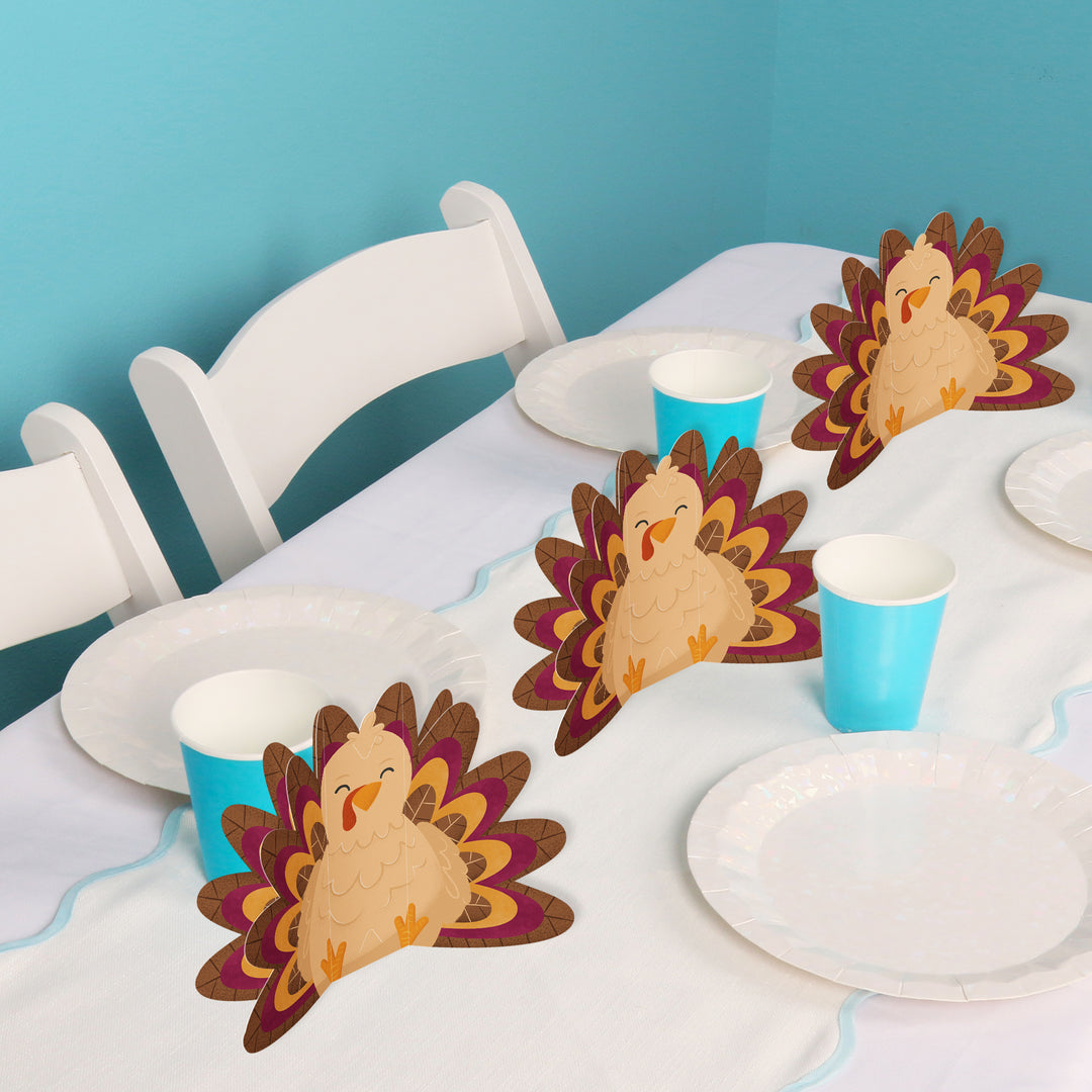 Thanksgiving Turkey 3D Centerpieces - 8 Ct