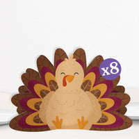 Thanksgiving Turkey 3D Centerpieces - 8 Ct